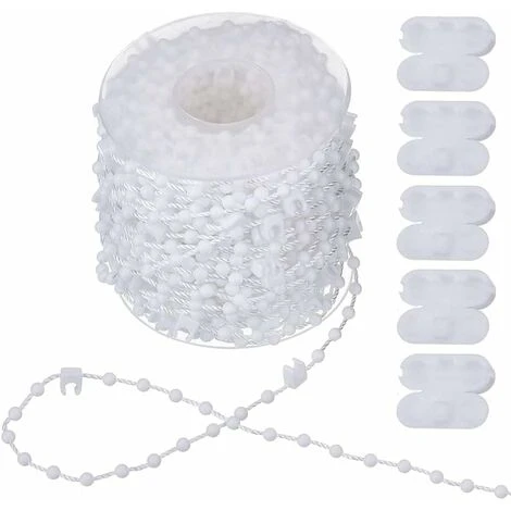 Catena Per Ciechi Verticali Da 20 M - Accessori Per Tende Verticali E 5 Connettori Per Cavi Ciechi 1 Catena Per Ciechi Verticali Da 20 M - Accessori Per Tende Verticali E 5 Connettori Per Cavi Ciechi