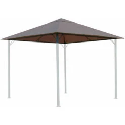 Tetto Di Ricambio Per Gazebo Da Giardino 3x3m 250g/m³ Marrone-Grigio
