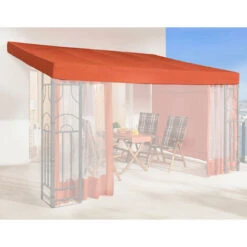 Tetto Di Ricambio Per Pergola Romana 3x4m Copertura Pergola Terra / Rotorange RAL 2001