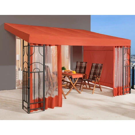 Tetto Di Ricambio Per Pergola Romana 3x4m Copertura Pergola Terra / Rotorange RAL 2001 2 Tetto Di Ricambio Per Pergola Romana 3x4m Copertura Pergola Terra / Rotorange RAL 2001 - immagine 2