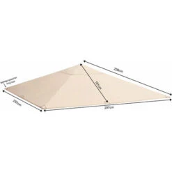Tetto Di Ricambio Per Gazebo Da Giardino 3x3m 250g/m³ Beige 7 Tetto Di Ricambio Per Gazebo Da Giardino 3x3m 250g/m³ Beige -Vendite VIDAXL 78128810 3
