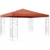 Tetto Di Ricambio Per Gazebo Foglie 3x3m Arancione-Rosso