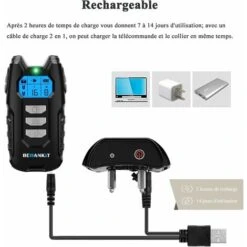 Doppio Collare Da Addestramento Per Cani Ricaricabile, Telecomando Da 1000 M, Blocco Pulsanti E Impermeabile IP67, Collare Elettrico Con Modalità Vibrazione, Shock E Suono - 2 Pezzi (grigio) -Vendite VIDAXL 78584586 3