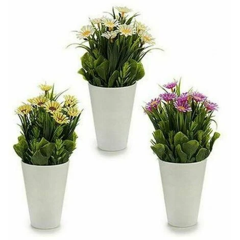 Pianta Decorativa Margarita Plastica (12 X 21 X 12 Cm) (12 Unità) 2 Pianta Decorativa Margarita Plastica (12 X 21 X 12 Cm) (12 Unità) - immagine 2