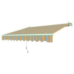 Tende Da Sole A Sbraccio Telo Giallo/Grigio Cm.395x250