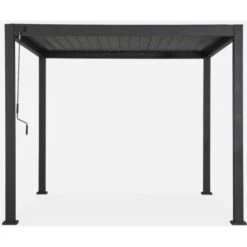 Pergola Bioclimatica Grigio Antracite - Triomphe - 300x300cm, Alluminio, Con Lamelle Orientabili -Vendite VIDAXL 85504874 3