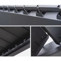 Pergola Bioclimatica Grigio Antracite - Triomphe - 300x300cm, Alluminio, Con Lamelle Orientabili -Vendite VIDAXL 85504874 5