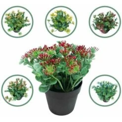 Simulazione Di Piante Acquatiche In Vaso Di Eucalipto Foglie Di Eucalipto Dipinte In Vaso E Piante Verdi (rosa Rossa) -Vendite VIDAXL 85901047 3