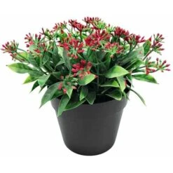 Pianta Artificiale Fiore Artificiale Foglia Piccola Legno Di Sandalo Colore Rosso Simulazione Bonsai Pianta Pianta Alghe Fiore Decorazione Della Casa Simulazione Bonsai (rosso)