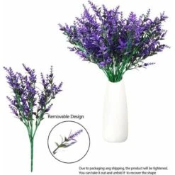 Fiori Di Lavanda Artificiali, Decorazioni Per Bouquet Di Fiori Artificiali, Piante Artificiali Finte Per La Decorazione Del Giardino Di Nozze All'aperto Per Interni - 6 Pezzi/viola -Vendite VIDAXL 85913474 3