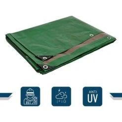 Bâches Direct Telone Da Esterni, Impermeabile, Per Costruzioni, 250 G/m², 3 X 5 M, Verde -Vendite VIDAXL 86644549 4