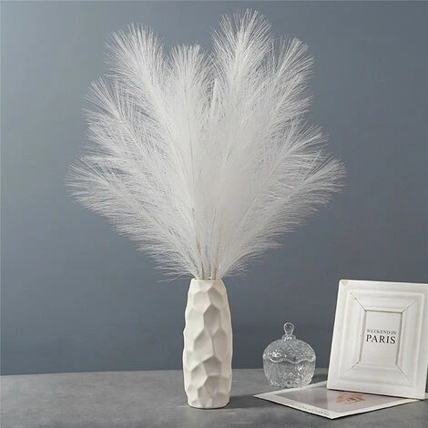 3 Set Erba Della Pampas Artificiale Decorative: 110cm Erba Di Pampa Finta Grandi Alte Essiccata Fiori Boho Bianco Piume Naturale Secchi Per Decorazioni Natale Casa Nozze Interno 2 3 Set Erba Della Pampas Artificiale Decorative: 110cm Erba Di Pampa Finta Grandi Alte Essiccata Fiori Boho Bianco Piume Naturale Secchi Per Decorazioni Natale Casa Nozze Interno - immagine 2