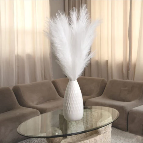 3 Set Erba Della Pampas Artificiale Decorative: 110cm Erba Di Pampa Finta Grandi Alte Essiccata Fiori Boho Bianco Piume Naturale Secchi Per Decorazioni Natale Casa Nozze Interno 5 3 Set Erba Della Pampas Artificiale Decorative: 110cm Erba Di Pampa Finta Grandi Alte Essiccata Fiori Boho Bianco Piume Naturale Secchi Per Decorazioni Natale Casa Nozze Interno - immagine 5