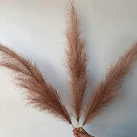 Erba Della Pampas Artificiale Decorative: 3 Set 110cm Erba Di Pampa Finta Grandi Alte Essiccata Fiori Boho Tortora Colore Piume, Naturale Secchi Per Decorazioni Natale Casa Nozze Interno 2 Erba Della Pampas Artificiale Decorative: 3 Set 110cm Erba Di Pampa Finta Grandi Alte Essiccata Fiori Boho Tortora Colore Piume, Naturale Secchi Per Decorazioni Natale Casa Nozze Interno - immagine 2