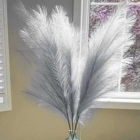 3 Pezzi Erba Della Pampas Secca Decorative, 110 Cm Pampas Decorative Alte Piume Decorative Per Vaso, Boho Grigio Colore, Per Decorazioni Natale Interno Casa Nozze 2 3 Pezzi Erba Della Pampas Secca Decorative, 110 Cm Pampas Decorative Alte Piume Decorative Per Vaso, Boho Grigio Colore, Per Decorazioni Natale Interno Casa Nozze - immagine 2
