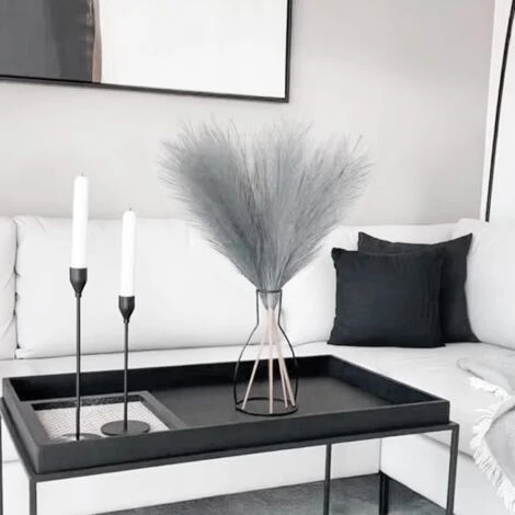 3 Pezzi Erba Della Pampas Secca Decorative, 110 Cm Pampas Decorative Alte Piume Decorative Per Vaso, Boho Grigio Colore, Per Decorazioni Natale Interno Casa Nozze 3 3 Pezzi Erba Della Pampas Secca Decorative, 110 Cm Pampas Decorative Alte Piume Decorative Per Vaso, Boho Grigio Colore, Per Decorazioni Natale Interno Casa Nozze - immagine 3