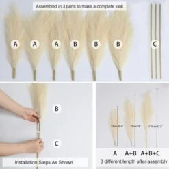 3 Pezzi Erba Della Pampas Secca Decorative, 110 Cm Pampas Decorative Alte Piume Decorative Per Vaso, Boho Grigio Colore, Per Decorazioni Natale Interno Casa Nozze 8 3 Pezzi Erba Della Pampas Secca Decorative, 110 Cm Pampas Decorative Alte Piume Decorative Per Vaso, Boho Grigio Colore, Per Decorazioni Natale Interno Casa Nozze -Vendite VIDAXL 87220617 4