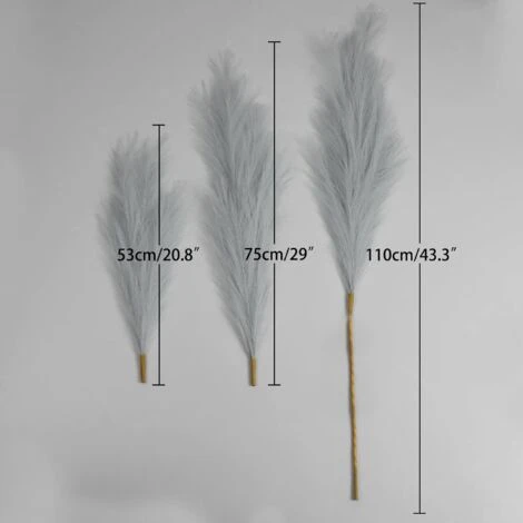 3 Pezzi Erba Della Pampas Secca Decorative, 110 Cm Pampas Decorative Alte Piume Decorative Per Vaso, Boho Grigio Colore, Per Decorazioni Natale Interno Casa Nozze 5 3 Pezzi Erba Della Pampas Secca Decorative, 110 Cm Pampas Decorative Alte Piume Decorative Per Vaso, Boho Grigio Colore, Per Decorazioni Natale Interno Casa Nozze - immagine 5