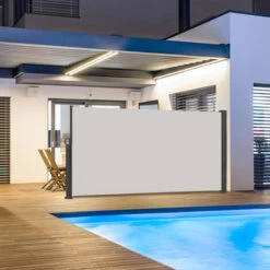 Pannelli Divisori Tenda Da Sole Laterale Allungabile, 180 X 300 Cm, Per Balcone, Terrazza, Giardino, Esterni, Colore Grigio HENGMEI -Vendite VIDAXL 88136386 4