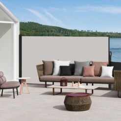Pannelli Divisori Tenda Da Sole Laterale Allungabile, 200 X 300 Cm, Per Balcone, Terrazza, Giardino, Esterni, Colore Grigio HENGMEI -Vendite VIDAXL 88136446 5