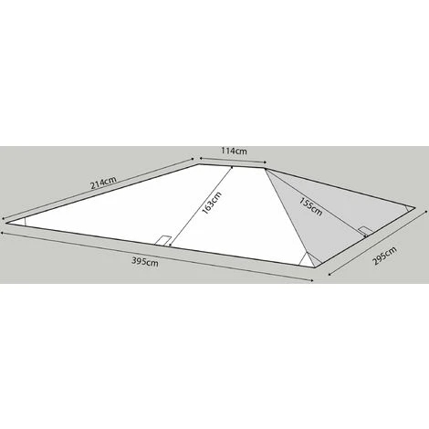 Ersatzdach Für Pavillon Paris 3x4m Pavillondach Platingrau 3 Ersatzdach Für Pavillon Paris 3x4m Pavillondach Platingrau - immagine 3