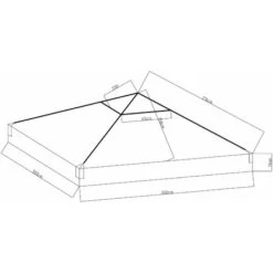 Tetto Di Ricambio Con Finestra Trasparente In Alto Per Gazebo Nella Misura 3x3 Beige 7 Tetto Di Ricambio Con Finestra Trasparente In Alto Per Gazebo Nella Misura 3x3 Beige -Vendite VIDAXL 89903031 3
