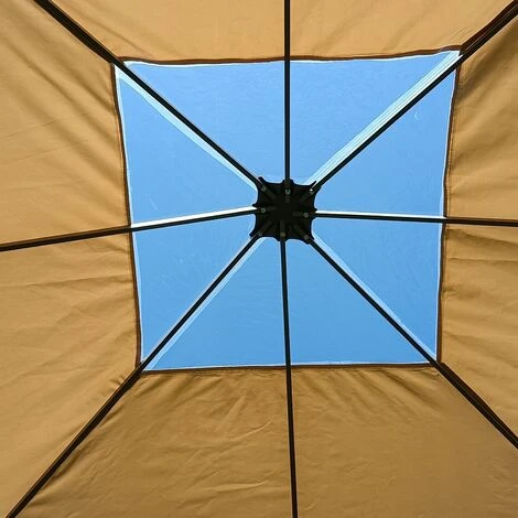 Tetto Di Ricambio Con Finestra Trasparente In Alto Per Gazebo Nella Misura 3x3 Beige 5 Tetto Di Ricambio Con Finestra Trasparente In Alto Per Gazebo Nella Misura 3x3 Beige - immagine 5