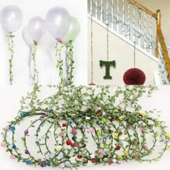 LangRay Foglie Verdi Artigianato Da Cucire, Nastro Foglia Di Vite, Fogliame Di Simulazione Foglia Finta, Verde, Usato Per Decorare La Parete Di Casa, Materiale In Tessuto, Festa Di Nozze Antica, 5M -Vendite VIDAXL 90785013 4