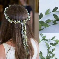 LangRay Foglie Verdi Artigianato Da Cucire, Nastro Foglia Di Vite, Fogliame Di Simulazione Foglia Finta, Verde, Usato Per Decorare La Parete Di Casa, Materiale In Tessuto, Festa Di Nozze Antica, 5M -Vendite VIDAXL 90785013 5