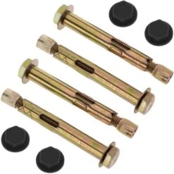 PrixPrime - Confezione Da 4 Tasselli Di Espansione In Metallo Con Cappuccio Nero 12 X 85 Mm
