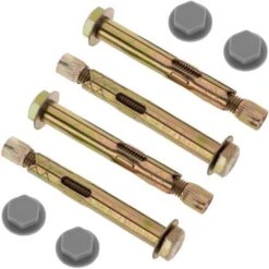 PrixPrime - Confezione Da 4 Tasselli Di Espansione In Metallo Con Cappuccio Grigio 12 X 85 Mm