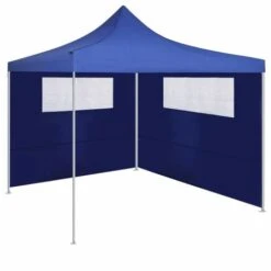 VIDAXL Pareti Con Finestre Per Gazebo 2 Pz Blu -Vendite VIDAXL 90936361 3