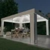 VIDAXL Gazebo Con Stringa Di Luci Led Bianco 3x4 M