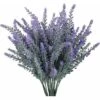 4 Pezzi Plastica Floccata Fiori Artificiali Lavanda Fascio Piante Finte Matrimonio Sposa Bouquet Interni Esterni Casa Cucina Ufficio Centrotavola Composizioni Decorazioni Natalizie