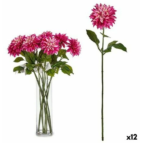 Fiore Decorativo Dalia 15 X 72 X 15 Cm Viola Verde (12 Unità) 1 Fiore Decorativo Dalia 15 X 72 X 15 Cm Viola Verde (12 Unità)