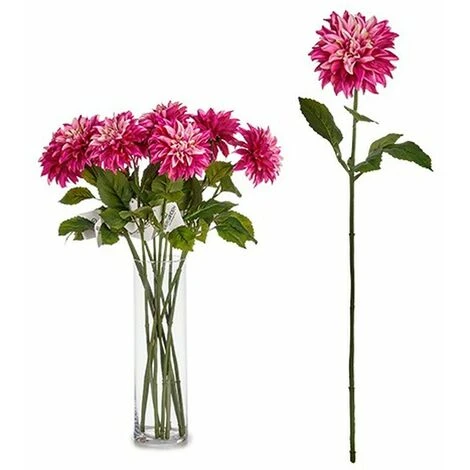 Fiore Decorativo Dalia 15 X 72 X 15 Cm Viola Verde (12 Unità) 2 Fiore Decorativo Dalia 15 X 72 X 15 Cm Viola Verde (12 Unità) - immagine 2