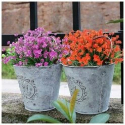 8 Fasci Di Fiori Finti Artificiali All'aperto Arbusti Piante Resistenti Ai Raggi UV Piante Di Plastica Piante Da Appendere All'aperto Per Interni Giardino Portico Fioriera Maria's House -Vendite VIDAXL 92048448 5