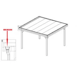 Gazebo Da Giardino In Legno Lamellare D'Abete Nordico - Cm 350X350cm - Italfromgiard4 9 Gazebo Da Giardino In Legno Lamellare D'Abete Nordico - Cm 350X350cm - Italfromgiard4 -Vendite VIDAXL 9299559 5