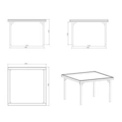 Gazebo Da Giardino In Legno Lamellare D'Abete Nordico - Cm 350X350cm - Italfromgiard6 8 Gazebo Da Giardino In Legno Lamellare D'Abete Nordico - Cm 350X350cm - Italfromgiard6 -Vendite VIDAXL 9299562 4