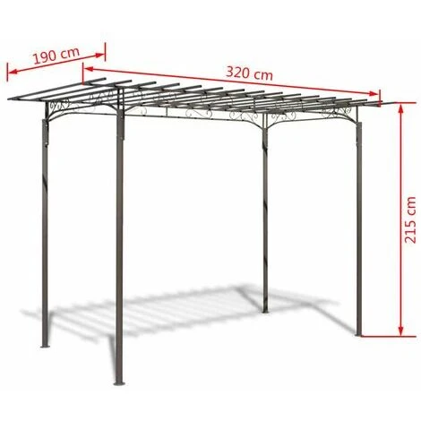 Arco Pergola Da Giardino Per Rose In Acciaio Decorazione Giardino VidaXL 2 Arco Pergola Da Giardino Per Rose In Acciaio Decorazione Giardino VidaXL - immagine 2