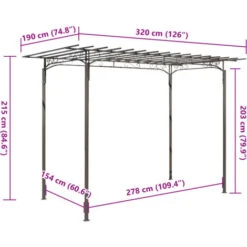 Arco Pergola Da Giardino Per Rose In Acciaio Decorazione Giardino VidaXL 9 Arco Pergola Da Giardino Per Rose In Acciaio Decorazione Giardino VidaXL -Vendite VIDAXL 949136 5