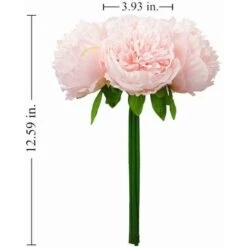 Mazzi Di Fiori Di Peonia Artificiale, 10 Pezzi Di Fiori Finti Di Peonia Di Seta Per Centrotavola Di Decorazioni Per Davanzali Di Hotel, Casa, Ufficio, Matrimoni (rosa Chiaro) -Vendite VIDAXL 95222518 5