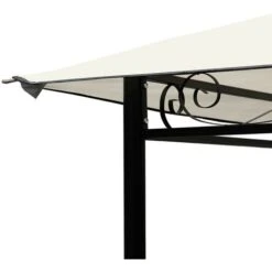 Gazebo Giardino 3x3 Mt In Metallo Con Telo Tendone Party Antipioggia PVC Beige -Vendite VIDAXL 95362210 3