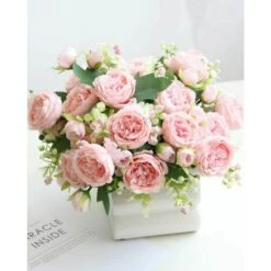 2 Pezzi Rosa Peonia Finta Fiori Di Seta Bouquet Centrotavola Di Fiori Peonia Composizione Floreale Per Matrimonio Fiori Artificiali Per La Decorazione Festa In Ufficio Decorazione Della Casa (arrosto) -Vendite VIDAXL 95769804 5