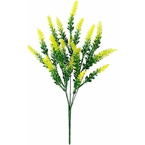 Lotti Fiori Artificiali Di Plastica Gialla Lavanda Fiori Finti Gialli Artificiali Decorazione Per Feste, Matrimoni, Casa, Ristorante 1 Lotti Fiori Artificiali Di Plastica Gialla Lavanda Fiori Finti Gialli Artificiali Decorazione Per Feste, Matrimoni, Casa, Ristorante