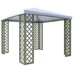 Gazebo Da Esterno Fox 2022 In Legno, 3x3 M