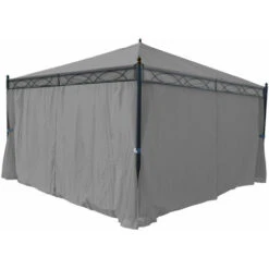 Nova Set 4 Pareti Laterali Per Pergola 4x4m In Poliestere Vari Colori Colore : Grigio Chiaro -Vendite VIDAXL 95907215 4