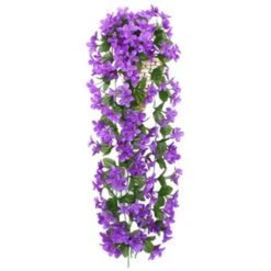 2x Piante Artificiali Edera Rampicante Piante Rampicanti Foglia Artificiale Vite Decorazione Floreale Viola, Viola Scuro -Vendite VIDAXL 95930911 3