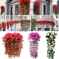 2x Piante Artificiali Edera Rampicante Piante Rampicanti Foglia Artificiale Vite Decorazione Floreale Viola, Viola Scuro -Vendite VIDAXL 95930911 5