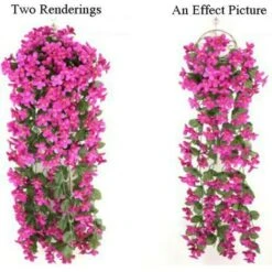 2x Piante Artificiali Edera Rampicante Piante Rampicanti Foglia Artificiale Rampicante Decorazione Floreale Viola, Rosso -Vendite VIDAXL 95930956 5